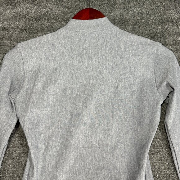 Under Armour Top Womens Medium Fitted Compression Mock Tee Long Sleeve Gray Logo - Picture 7 of 8